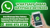 WHATSAPP HATTIMIZA HABER GÖNDEREBİLİRSİNİZ